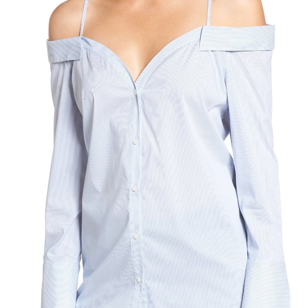 Nordstrom Off-shoulder Shirt, size XS